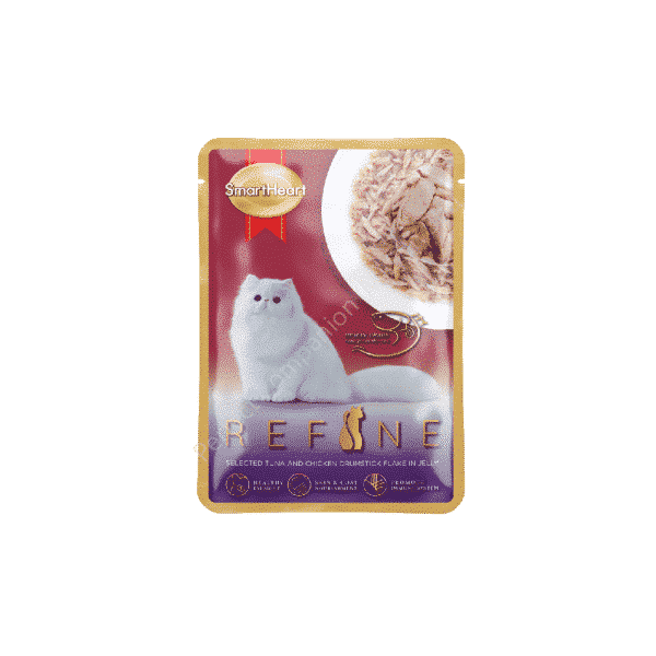 REFINE Pouch – Selected Tuna with Chicken Drumstick Flake in Jelly